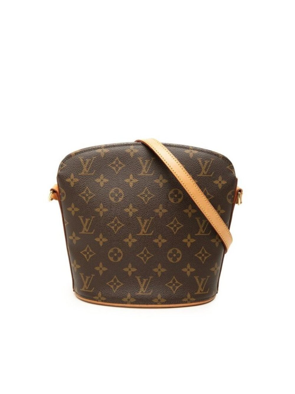 Louis Vuitton Monogram Drew Crossbody Shoulder Bag Brown Leather